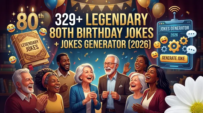 80th birthday jokes with jokes generator