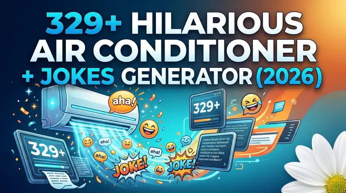 Air conditioner with jokes generator