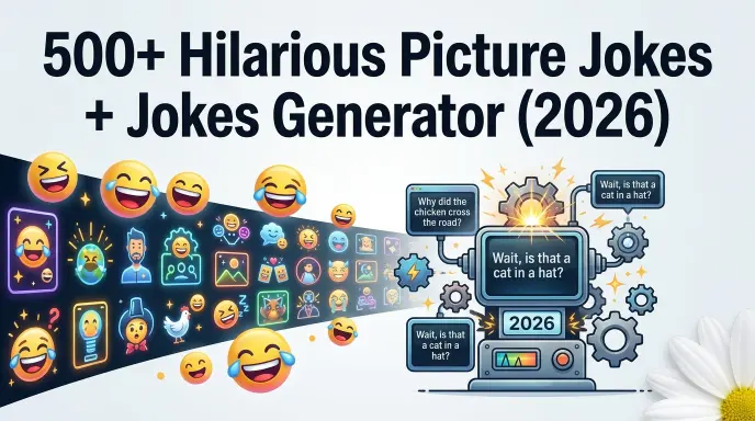 Picture jokes with jokes generator